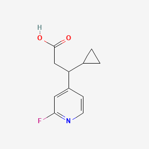 3-Cyclopropyl-3-(2-fluoropyridin-4-yl)propanoic acid