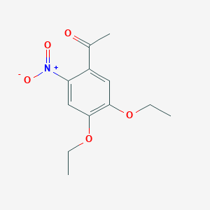 molecular formula C12H15NO5 B15243235 1-(4,5-Diethoxy-2-nitrophenyl)ethanone 