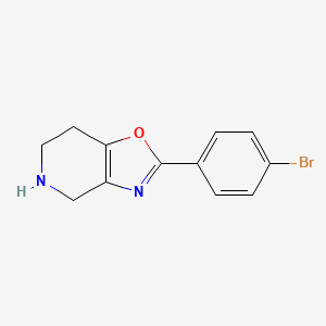 molecular formula C12H11BrN2O B1524324 2-(4-溴苯基)-4,5,6,7-四氢恶唑并[4,5-c]吡啶 CAS No. 885272-77-5