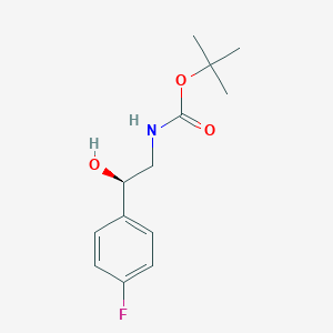molecular formula C13H18FNO3 B1524326 叔丁基N-[(2R)-2-(4-氟苯基)-2-羟乙基]氨基甲酸酯 CAS No. 1311320-28-1