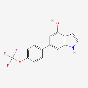 4-Hydroxy-6-(4-(trifluoromethoxy)phenyl)indole