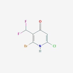 2-Bromo-6-chloro-3-(difluoromethyl)pyridin-4-ol