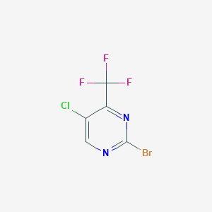 molecular formula C5HBrClF3N2 B1524336 2-Bromo-5-chloro-4-(trifluoromethyl)pyrimidine CAS No. 1257535-09-3
