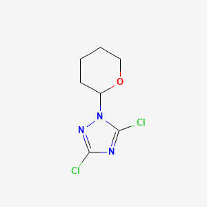 molecular formula C7H9Cl2N3O B1524337 3,5-dichloro-1-(tetrahydro-2H-pyran-2-yl)-1H-1,2,4-triazole CAS No. 1088834-41-6