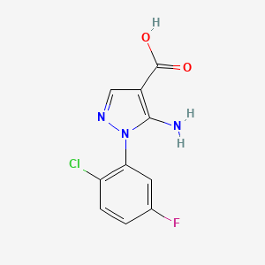 molecular formula C10H7ClFN3O2 B1524338 5-氨基-1-(2-氯-5-氟苯基)-1H-吡唑-4-羧酸 CAS No. 1232770-50-1