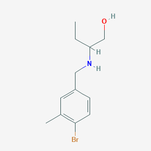 2-{[(4-Bromo-3-methylphenyl)methyl]amino}butan-1-ol