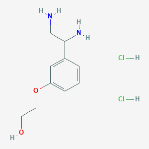 2-[3-(1,2-Diaminoethyl)phenoxy]ethan-1-ol dihydrochloride