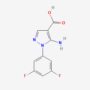 molecular formula C10H7F2N3O2 B1524344 5-amino-1-(3,5-difluorophenyl)-1H-pyrazole-4-carboxylic acid CAS No. 1034142-07-8