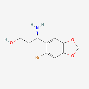 (3S)-3-Amino-3-(6-bromo(2H-benzo[3,4-D]1,3-dioxolen-5-YL))propan-1-OL