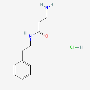 molecular formula C11H17ClN2O B1524347 3-amino-N-phenethylpropanamide hydrochloride CAS No. 1245569-49-6