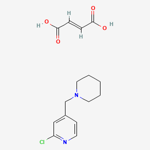 molecular formula C15H19ClN2O4 B15243479 2-Chloro-4-(piperidin-1-ylmethyl)pyridine fumarate CAS No. 406484-55-7