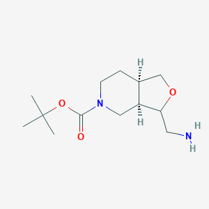 molecular formula C13H24N2O3 B15243525 cis-tert-Butyl 3-(aminomethyl)hexahydrofuro[3,4-c]pyridine-5(3H)-carboxylate 