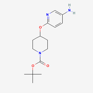 molecular formula C15H23N3O3 B1524353 tert-Butyl 4-(5-aminopyridin-2-yloxy)piperidine-1-carboxylate CAS No. 346665-41-6