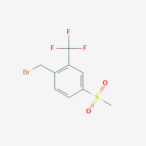 B1524357 2-(Bromomethyl)-5-(methylsulphonyl)benzotrifluoride CAS No. 934557-65-0