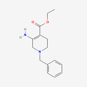 molecular formula C15H20N2O2 B1524365 Ethyl 5-amino-1-benzyl-1,2,3,6-tetrahydropyridine-4-carboxylate CAS No. 911010-88-3
