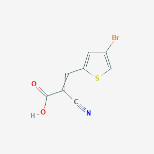 molecular formula C8H4BrNO2S B1524366 3-(4-bromothiophen-2-yl)-2-cyanoprop-2-enoic acid CAS No. 1087780-82-2