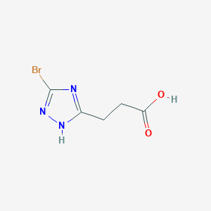 molecular formula C5H6BrN3O2 B1524367 3-(3-Bromo-1H-1,2,4-triazol-5-YL)propanoic acid CAS No. 933690-20-1