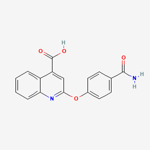molecular formula C17H12N2O4 B1524371 2-[4-(氨基甲酰)苯氧基]喹啉-4-羧酸 CAS No. 1255147-41-1