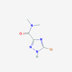 molecular formula C5H7BrN4O B1524372 3-bromo-N,N-dimethyl-1H-1,2,4-triazole-5-carboxamide CAS No. 1228553-15-8
