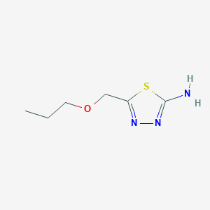 molecular formula C6H11N3OS B1524373 5-(Propoxymethyl)-1,3,4-thiadiazol-2-amine CAS No. 1255147-52-4
