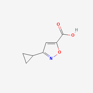 molecular formula C7H7NO3 B1524376 3-环丙基-5-异噁唑羧酸 CAS No. 870704-25-9