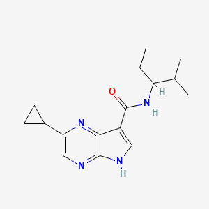 2-Cyclopropyl-N-(2-methylpentan-3-yl)-5H-pyrrolo[2,3-b]pyrazine-7-carboxamide