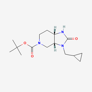 molecular formula C15H25N3O3 B15243997 (3AR,7aS)-tert-butyl 3-(cyclopropylmethyl)-2-oxohexahydro-1H-imidazo[4,5-c]pyridine-5(6H)-carboxylate 