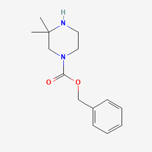 molecular formula C14H20N2O2 B1524400 Benzyl 3,3-dimethylpiperazine-1-carboxylate CAS No. 885278-86-4