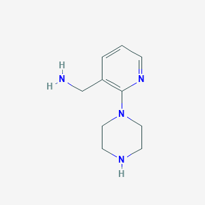 molecular formula C10H16N4 B1524404 [2-(Piperazin-1-yl)pyridin-3-yl]methanamine CAS No. 771580-77-9