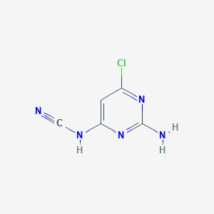 molecular formula C5H4ClN5 B1524405 (2-Amino-6-chloropyrimidin-4-yl)cyanamide CAS No. 1255147-20-6