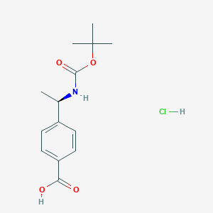 (R)-4-(1-((tert-Butoxycarbonyl)amino)ethyl)benzoic acid hydrochloride