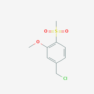 molecular formula C9H11ClO3S B1524426 4-(Chloromethyl)-1-methanesulfonyl-2-methoxybenzene CAS No. 1311317-51-7