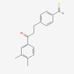 4-[3-(3,4-Dimethylphenyl)-3-oxopropyl]thiobenzaldehyde