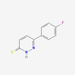 molecular formula C10H7FN2S B1524437 6-(4-Fluorophenyl)pyridazine-3-thiol CAS No. 1202742-12-8