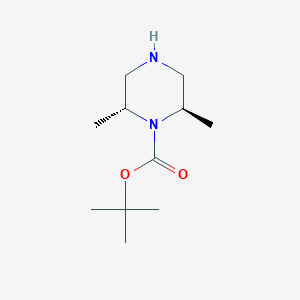 molecular formula C11H22N2O2 B1524438 (2R,6R)-tert-Butyl 2,6-dimethylpiperazine-1-carboxylate CAS No. 574007-62-8