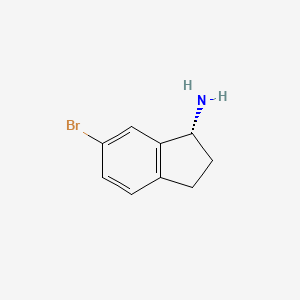 molecular formula C9H10BrN B1524439 (1R)-6-Bromo-2,3-dihydro-1H-inden-1-amine CAS No. 1055961-36-8