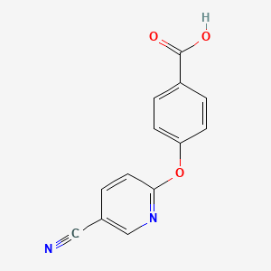 molecular formula C13H8N2O3 B1524441 4-[(5-Cyanopyridin-2-yl)oxy]benzoic acid CAS No. 1093641-47-4