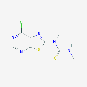 molecular formula C8H8ClN5S2 B15244431 1-(7-Chlorothiazolo[5,4-d]pyrimidin-2-yl)-1,3-dimethylthiourea CAS No. 871266-87-4