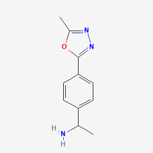 1-(4-(5-Methyl-1,3,4-oxadiazol-2-yl)phenyl)ethanamine