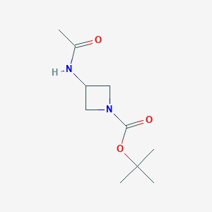 molecular formula C10H18N2O3 B1524445 tert-Butyl 3-acetamidoazetidine-1-carboxylate CAS No. 874881-01-3