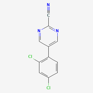 5-(2,4-Dichlorophenyl)pyrimidine-2-carbonitrile