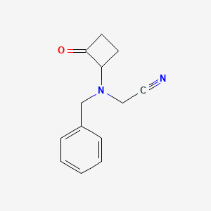 molecular formula C13H14N2O B15244506 2-(Benzyl(2-oxocyclobutyl)amino)acetonitrile 