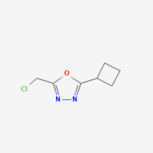 molecular formula C7H9ClN2O B1524453 2-(Chloromethyl)-5-cyclobutyl-1,3,4-oxadiazole CAS No. 1178318-62-1