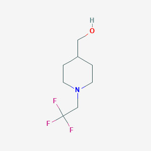 molecular formula C8H14F3NO B1524460 [1-(2,2,2-Trifluoroethyl)piperidin-4-yl]methanol CAS No. 831169-69-8