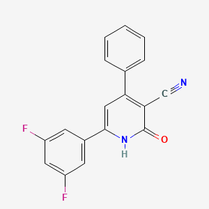 molecular formula C18H10F2N2O B15244616 6-(3,5-Difluorophenyl)-2-oxo-4-phenyl-1,2-dihydropyridine-3-carbonitrile 