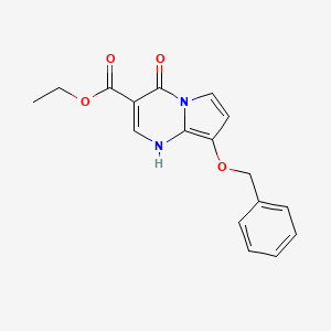 Ethyl 8-(benzyloxy)-4-oxo-1,4-dihydropyrrolo[1,2-a]pyrimidine-3-carboxylate