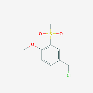 molecular formula C9H11ClO3S B1524465 4-(Chloromethyl)-2-methanesulfonyl-1-methoxybenzene CAS No. 1311317-33-5