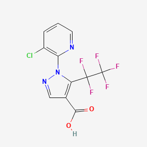 molecular formula C11H5ClF5N3O2 B1524468 1-(3-氯吡啶-2-基)-5-(五氟乙基)-1H-吡唑-4-羧酸 CAS No. 1311316-34-3