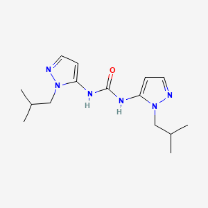 molecular formula C15H24N6O B1524472 1,3-双[1-(2-甲基丙基)-1H-吡唑-5-基]脲 CAS No. 1311313-58-2