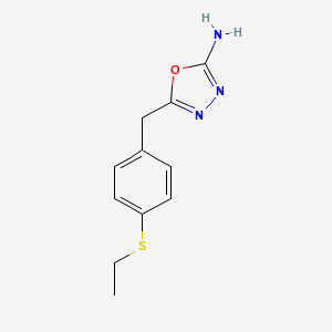 molecular formula C11H13N3OS B1524473 5-(4-(乙硫基)苄基)-1,3,4-恶二唑-2-胺 CAS No. 1251682-57-1